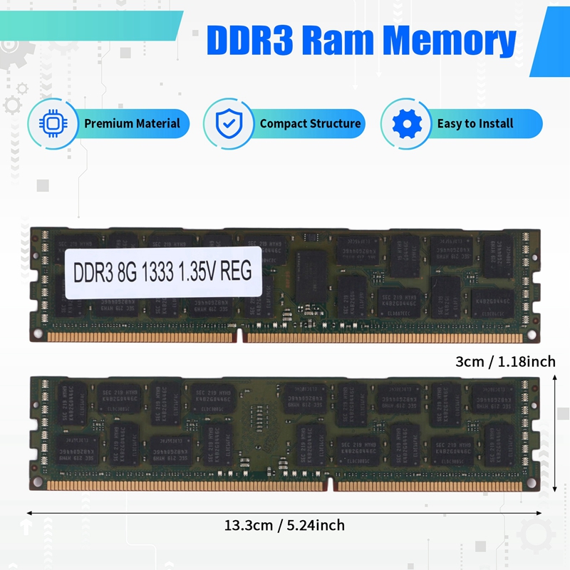 8GB DDR3 1333MHZ Ecc Ram Memor - Ecc Ram Server recension och pris