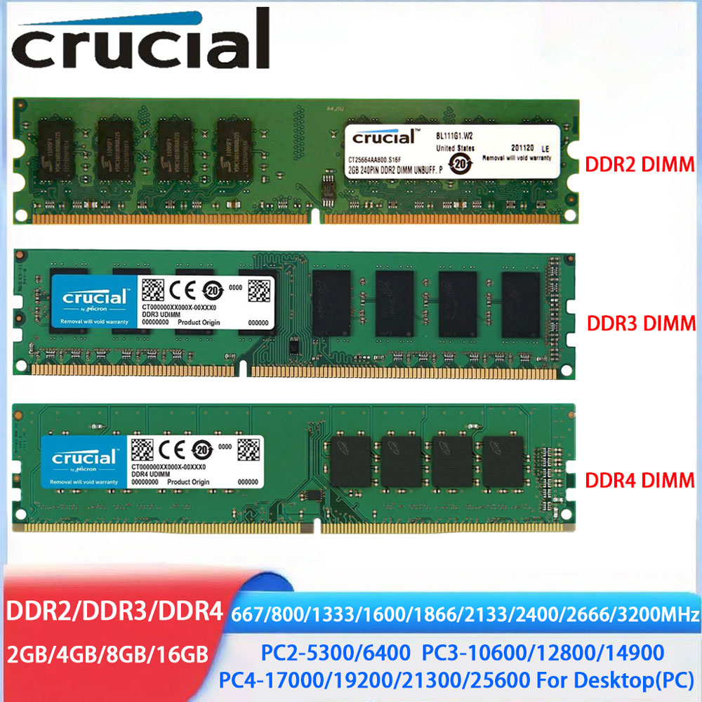Crucial Memoria DDR4 DDR3 DDR2 - Ddr4 3200 16Gb recension och pris