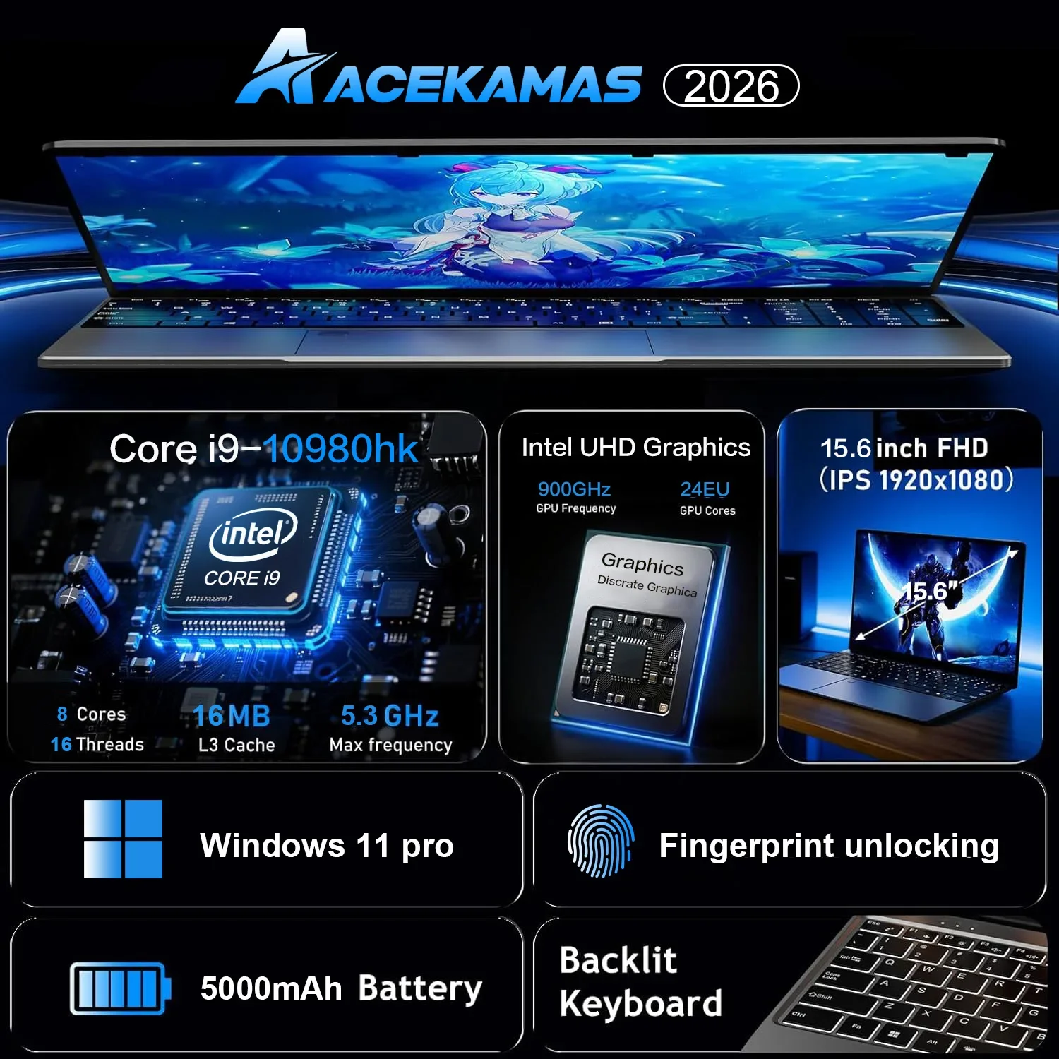 15.6inch Potrable Laptop Intel - Ddr4 Laptop Ram recension och pris