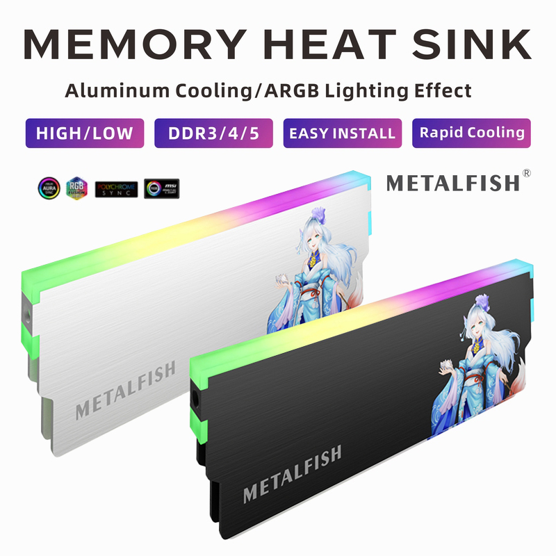 METALFISH DRAM Heatsink 5V-3PI - Ddr4 8Gb recension och pris